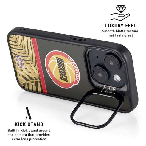 NBA Houston Rockets Retro Palms iPhone 14 Kickstand Case